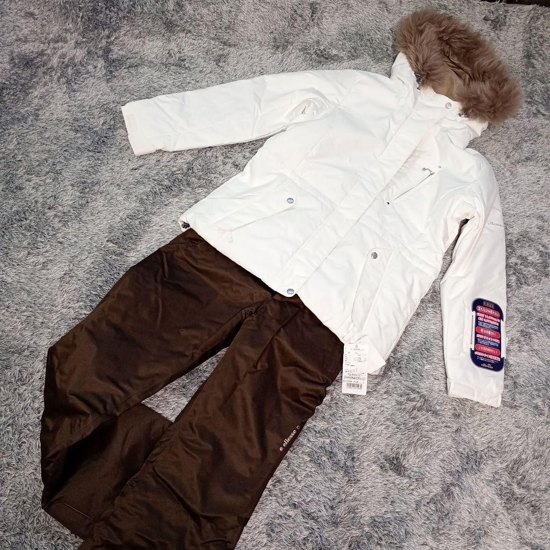 新品　ellesse　エレッセ　上下セット　スキーウェア　L　ムートンファー