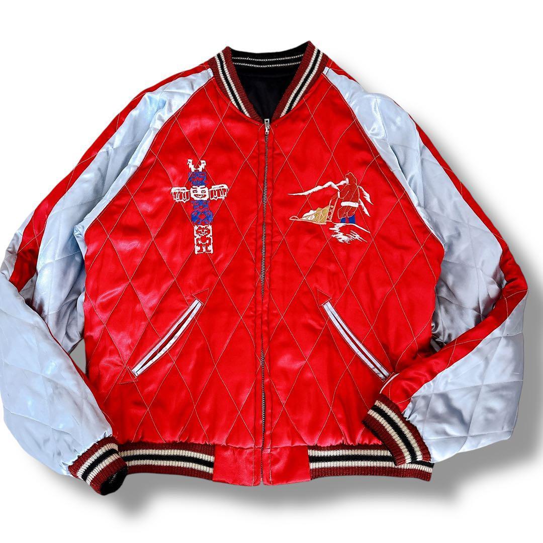 希少 テーラー東洋 スカジャン スーベニアジャケット リバーシブル ブラック 赤