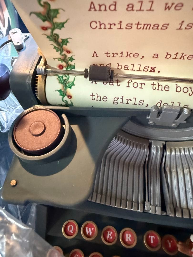 ENESCO クリスマス オルゴール タイプライター 1989年製 箱・説明書付