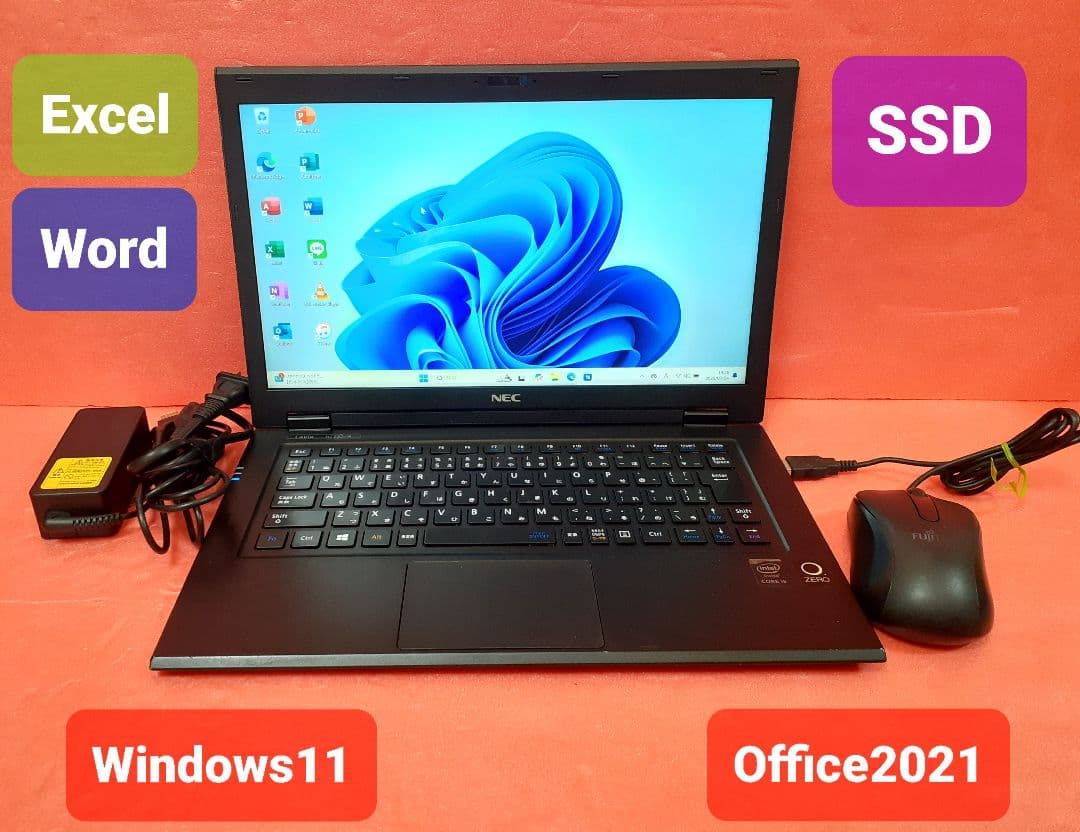 NEC ノートパソコン Windows11 Office2021 SSD128G