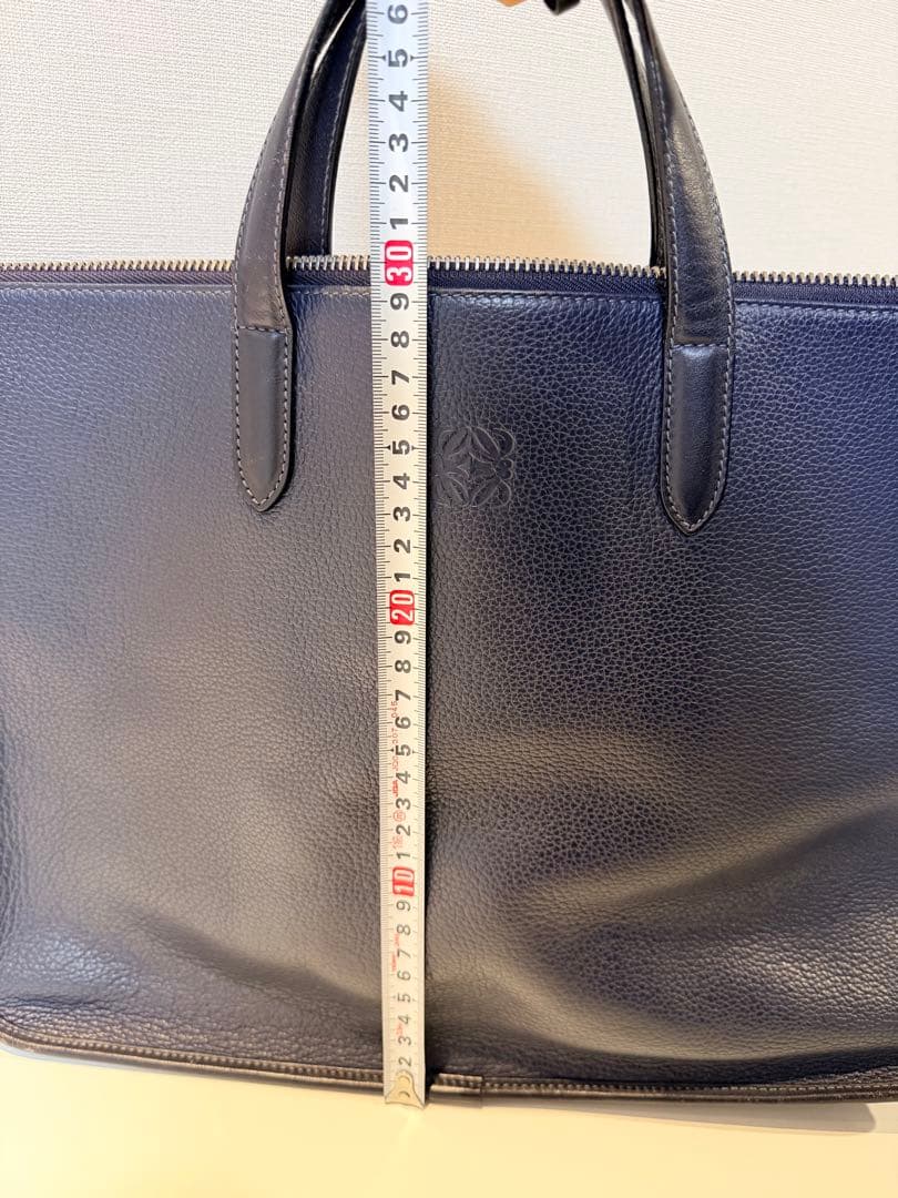 ロエベ ビジネスバッグ トレド アナグラム ロゴ A4可 レザー ネイビー