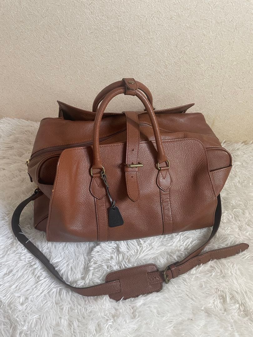 希少　森田鞄 2way 斜めがけ可 肩かけ可 ボストンバッグ ショルダー付き