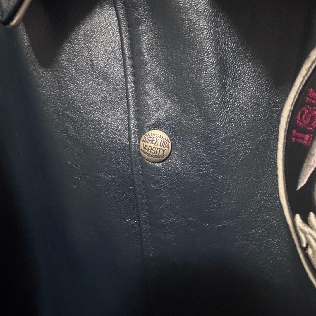 希少 AVIREX ウエストインディーズシャークス レザージャケット XXL