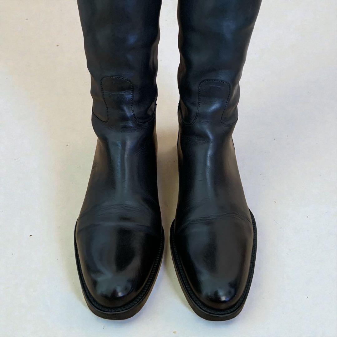 SARTORE サルトル　シングルバッグベルト　ジョッキーブーツ　ブラック