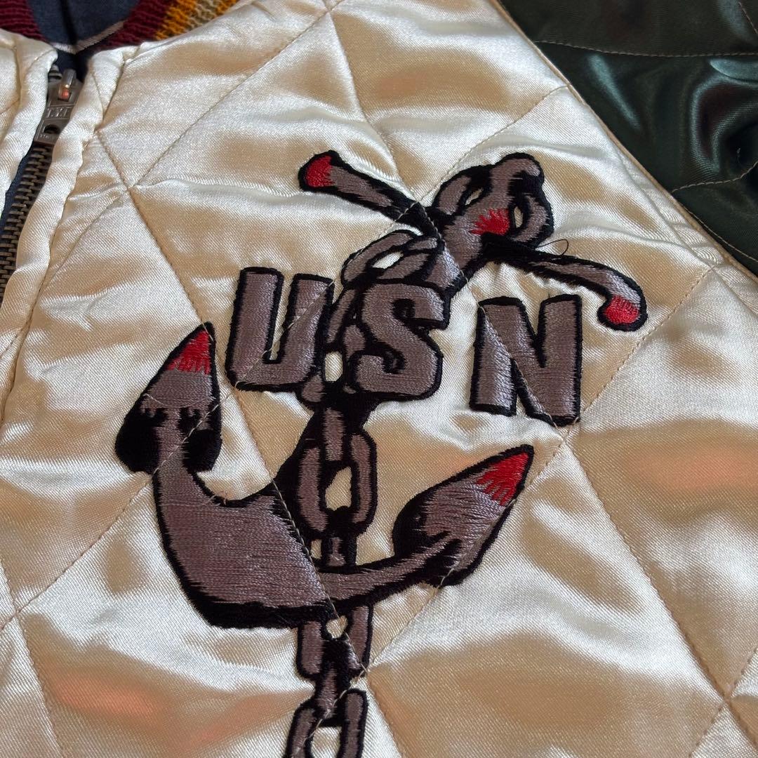 わ*き様 【入手困難】名作 東洋エンタープライズ 髑髏 スカジャン 中綿 リバー