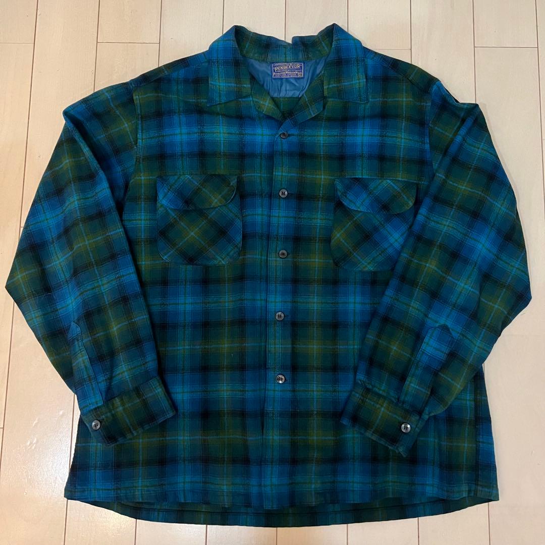 【50s 好配色 神サイズ】 pendleton ボードシャツ オンブレ