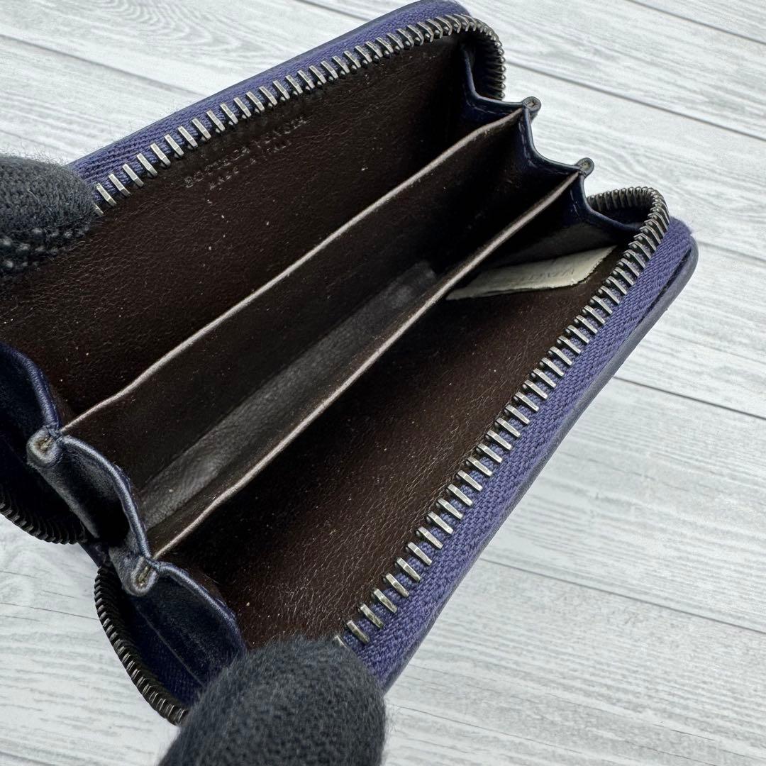 【美品】BOTTEGA VENETA　ケース　イントレチャート　ネイビー