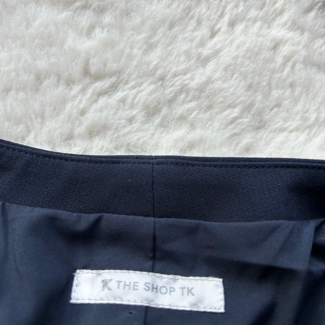 美品✨️ THE SHOP TK パンツスーツ ノーカラー ネイビー フォーマル