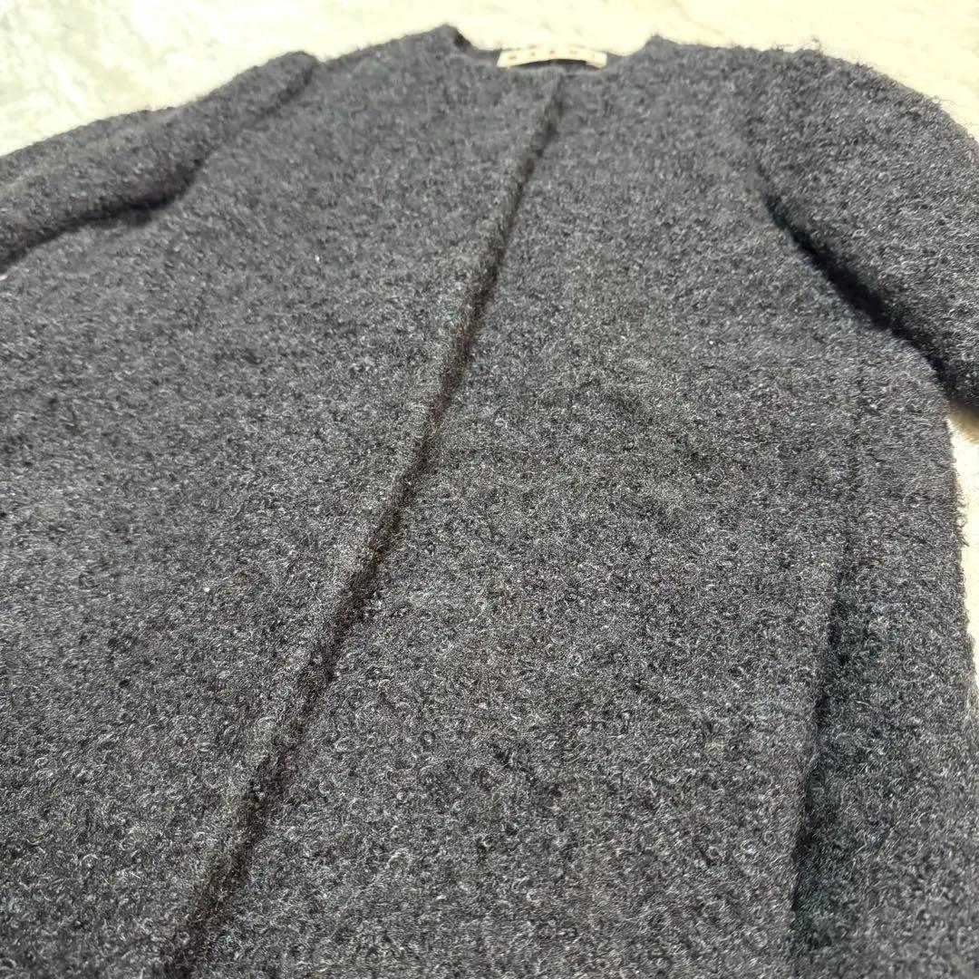 【未使用級】MARNIマルニ プードルモヘア ノーカラーコート