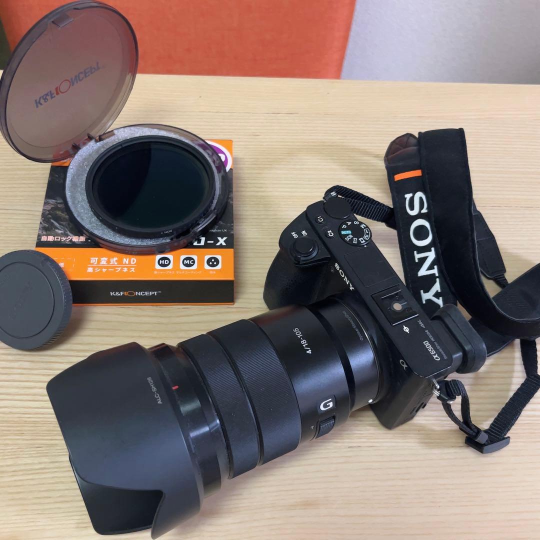 SONY α6500 ボディ レンズ18-105 F4 GOSS ➕可変式ND