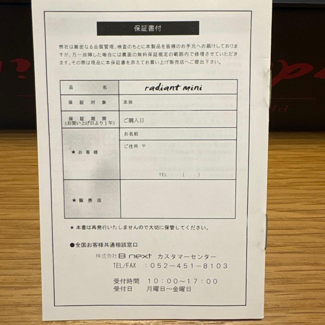 【美品】radiant mini プロフェッショナルヘアアイロン ミニ