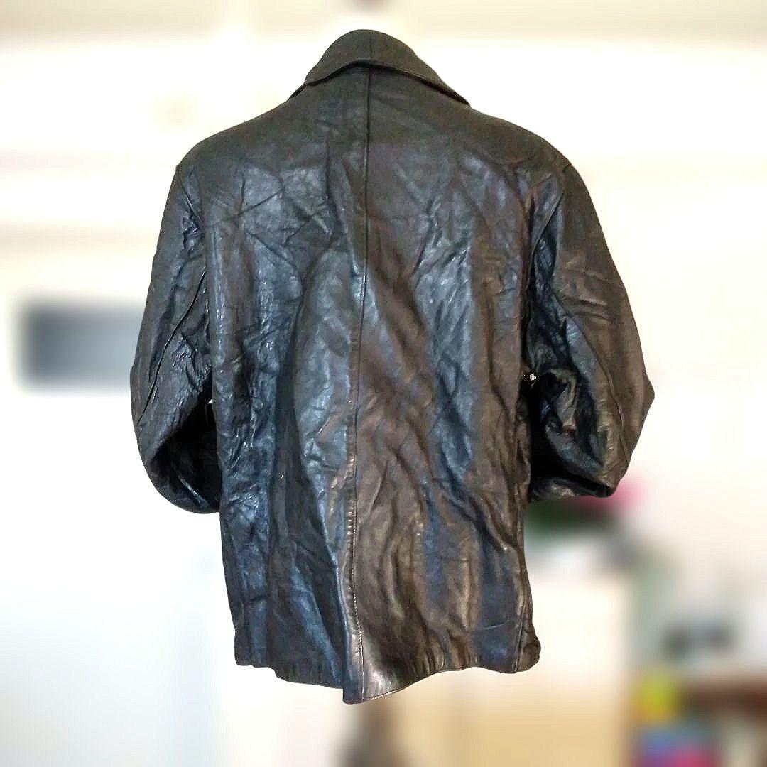 30s Vintage フランス軍 ファイヤーマン レザージャケット カーコート