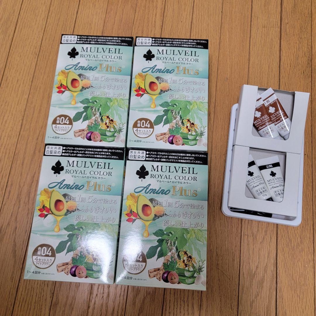 MULVEIL ロイヤルカラー アニオプラス ライトブラウン04 4箱セット