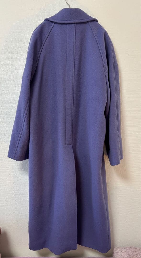 STUNNING LURE ウールカシミアロングコート　パープル