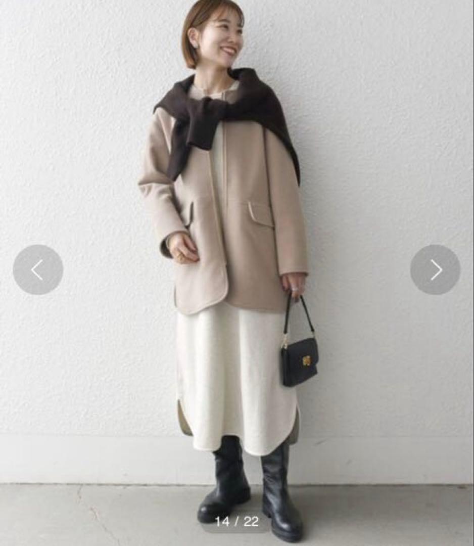 【24FW✨】SHIPSany 定価2万3千円　ノーカラーコート