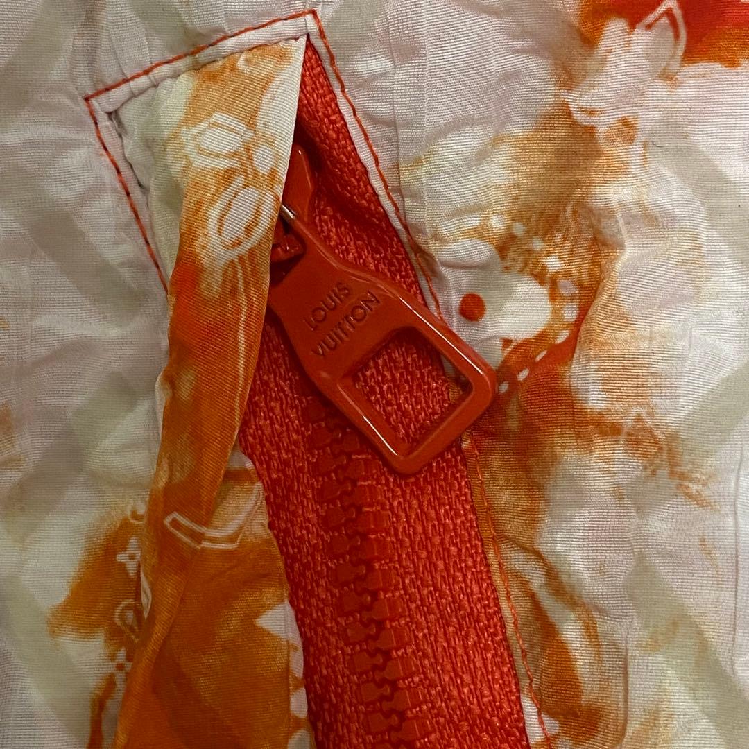 ルイヴィトン 22AW モノグラム バンダナ ブリーチ加工 タイダイ オレンジ