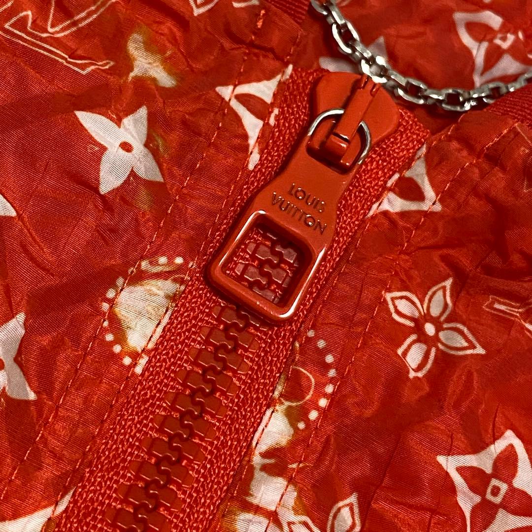 ルイヴィトン 22AW モノグラム バンダナ ブリーチ加工 タイダイ オレンジ