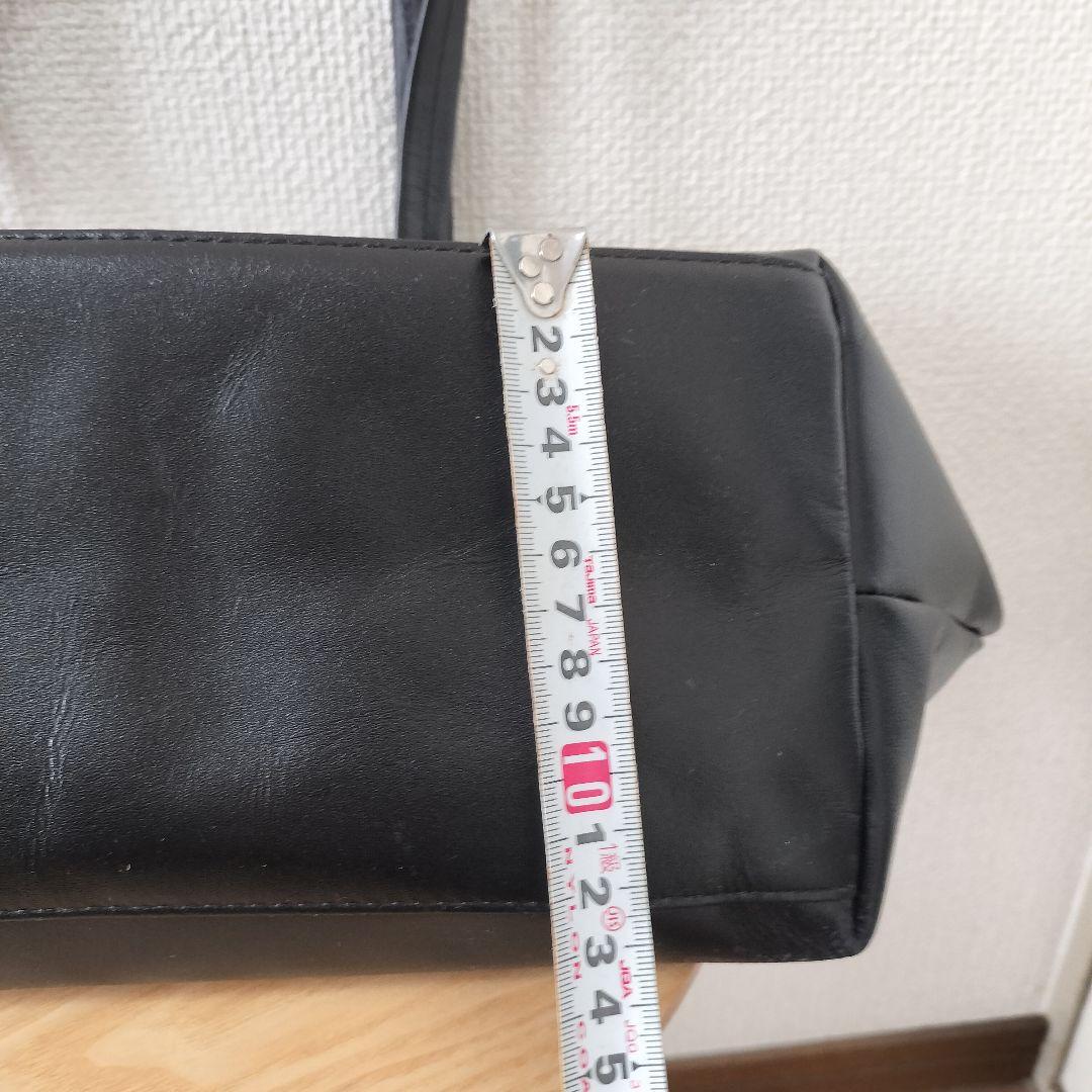 ユナイテッドアローズグリーンレーベル　レザートートバッグ　黒　ブラック　本革