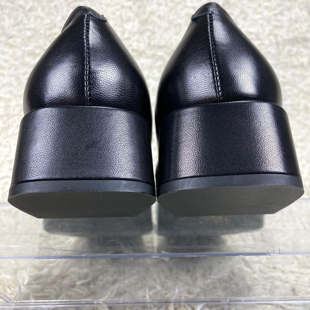 『未使用級』ファビオルスコーニ ローファー スクエアトゥ ブラック レザー 37