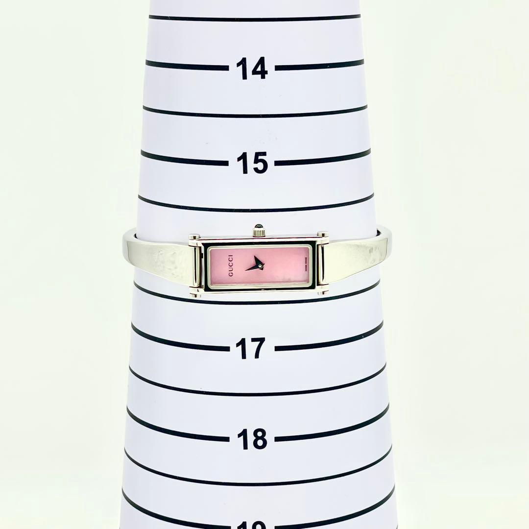 【稼働/新品電池】グッチ 1500L シルバー ピンクシェル文字盤 腕時計