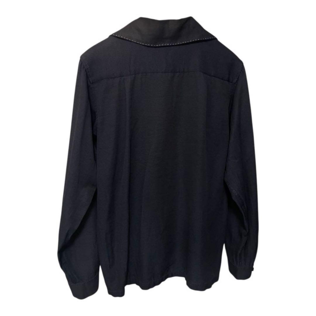 60's ヴィンテージ　レーヨンシャツ ブラック　フェード