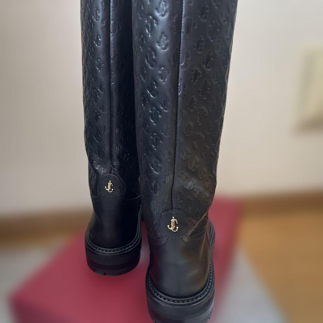 ジミーチュウ　ブーツ　モノグラム　36
