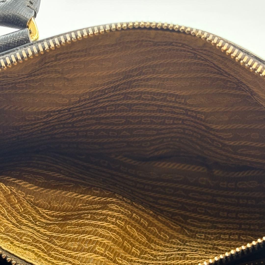 PRADAサフィアーノLUX2WAY黒ゴールド金具BN1801 ギャランティ付き