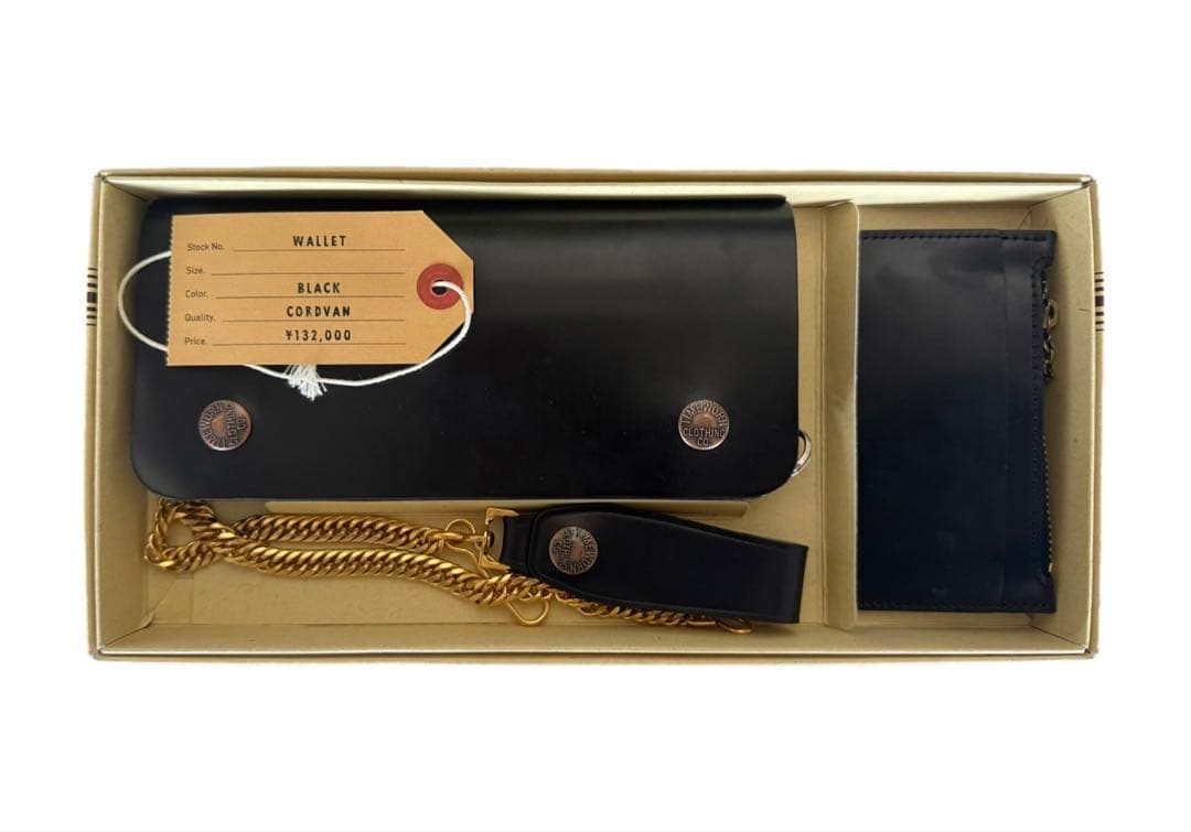 アットラストブラック コードバン 長財布　値下げ可能