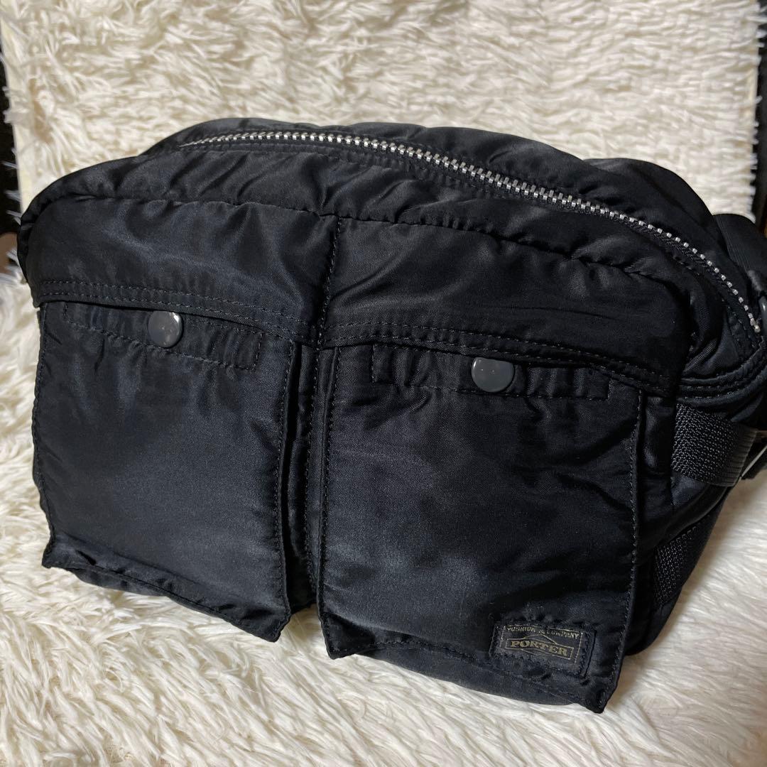 PORTER タンカー　ウエストポーチ　ボディーバッグ　ブラック