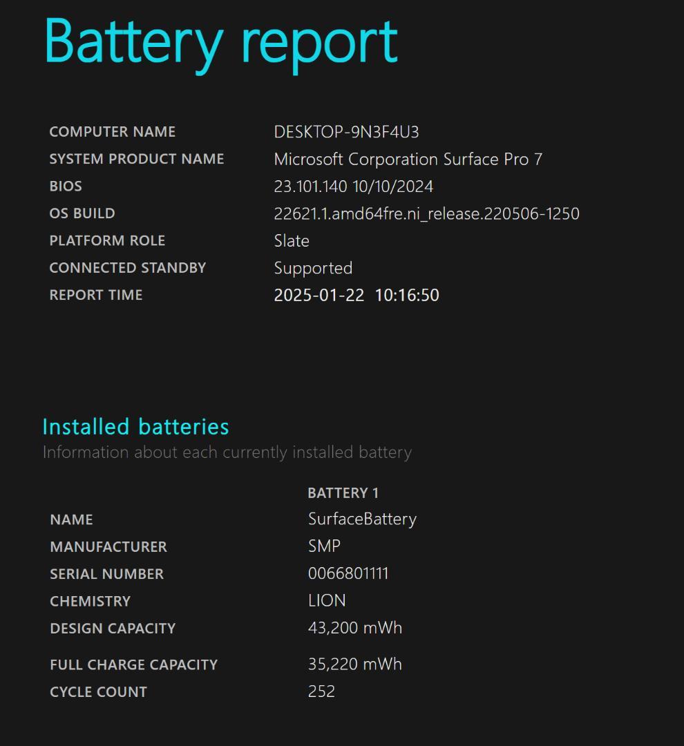 Surface Pro 7 Core i7/16GB/512GB 充電器