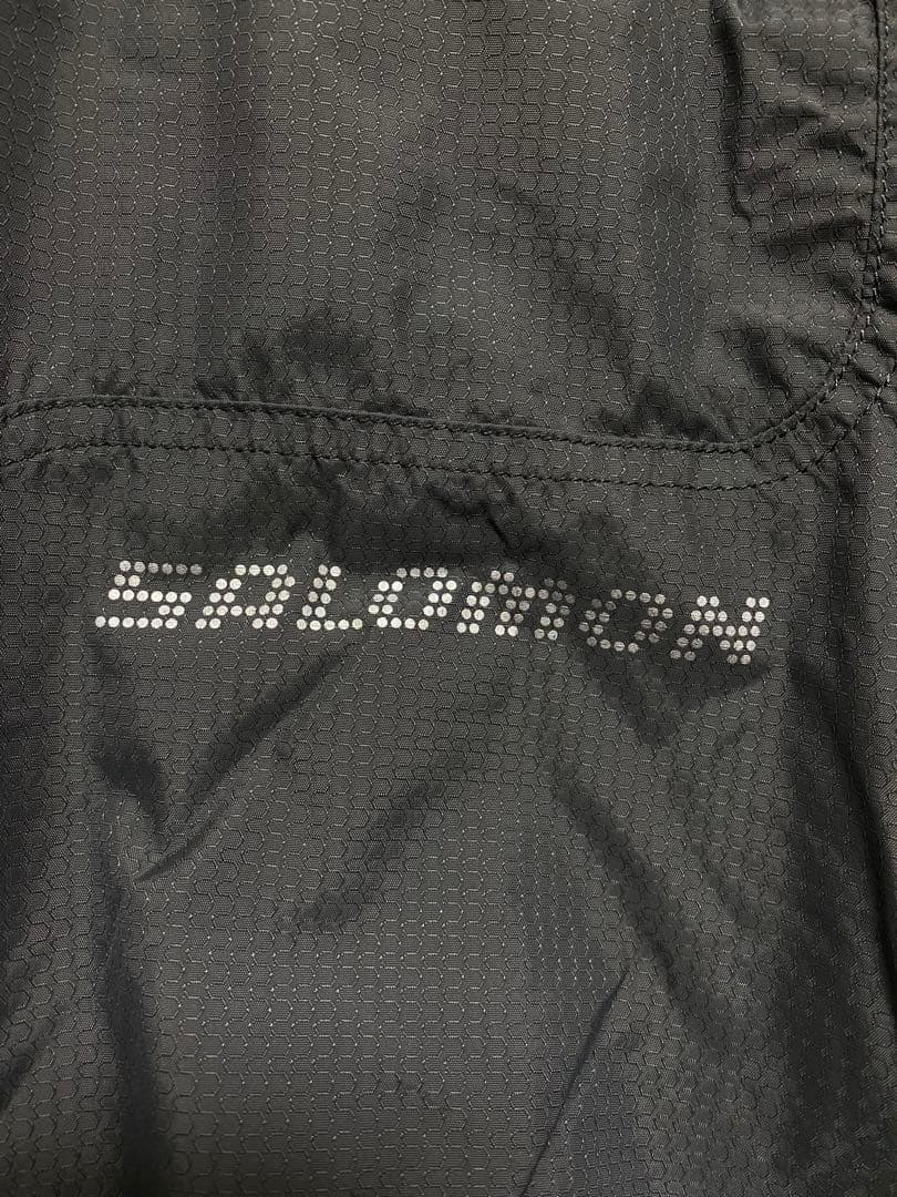 00s SALOMON　旧ロゴ　スキーウェア　セットアップ　M オレンジ　グレー