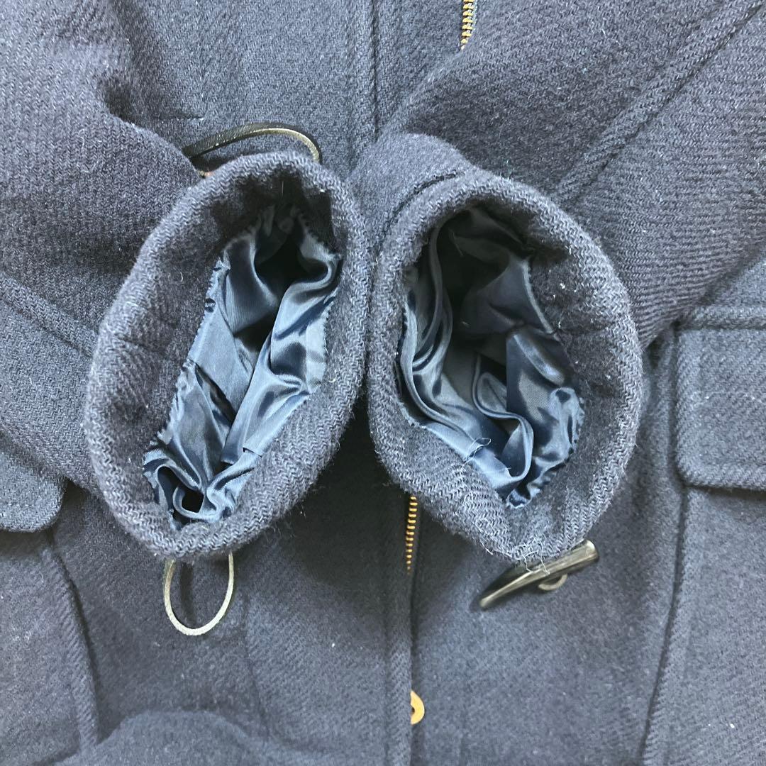 極美品 ブルーレーベルクレストブリッジ ダッフルコート チェック柄 ネイビー M