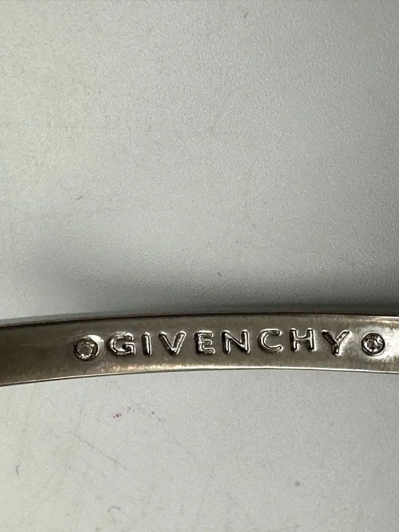 GIVENCHY バングル スワロフスキー ロゴ ブレスレット ロゴ シルバー