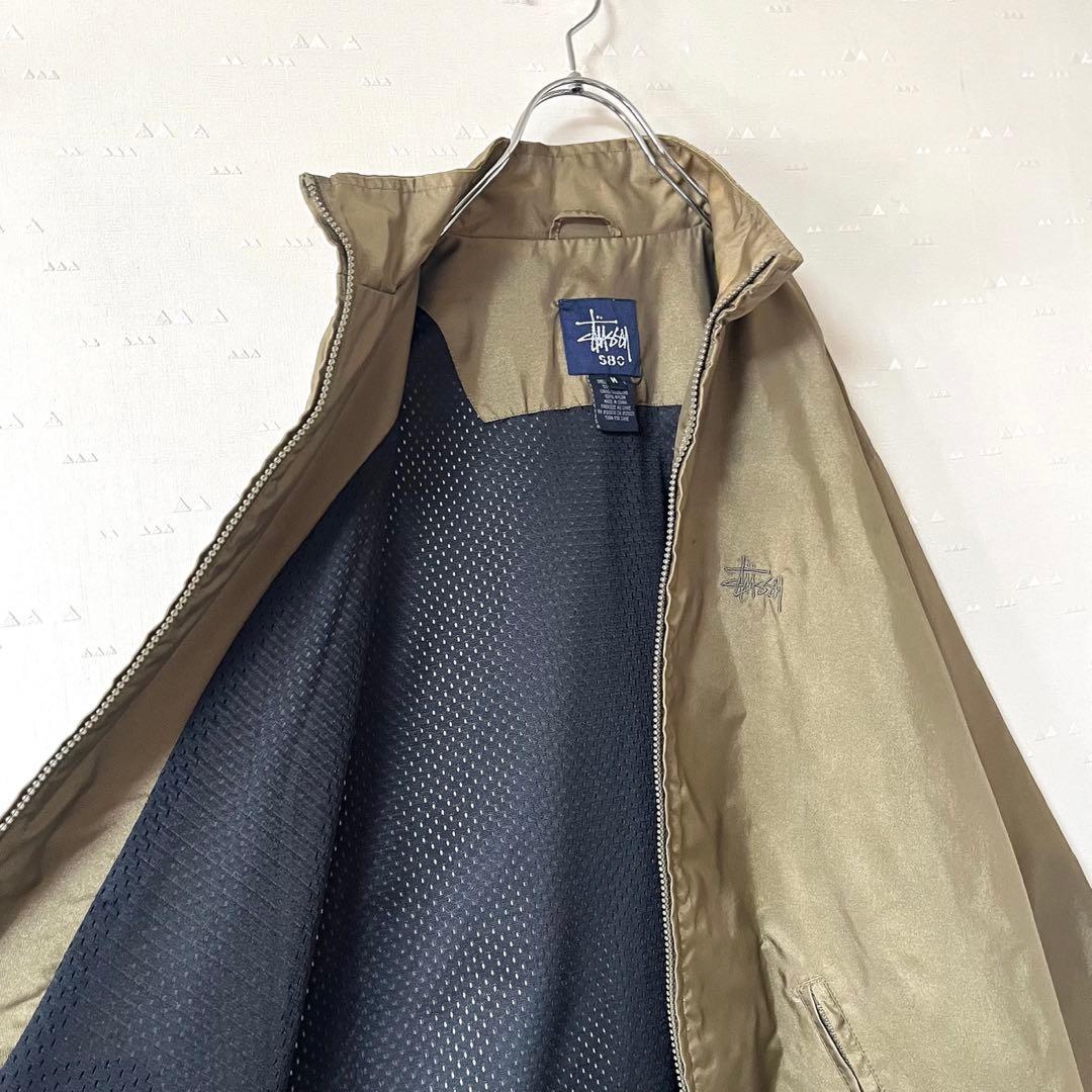古着 90's オールド ステューシー ナイロンジャケット オリーブ コヨーテ
