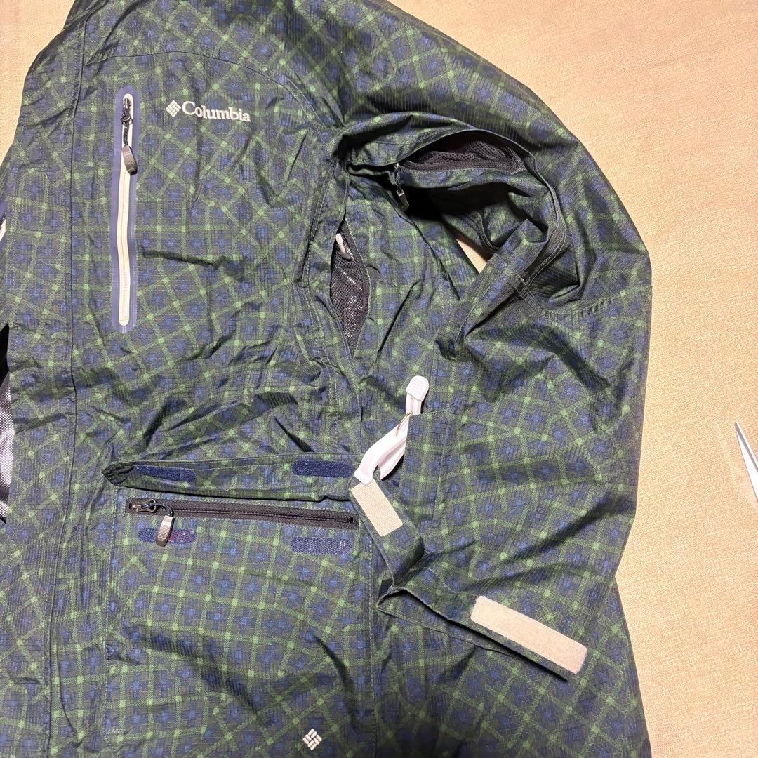 Columbia チェック柄 防水スノーウェア上下セット　メンズ　コロンビア