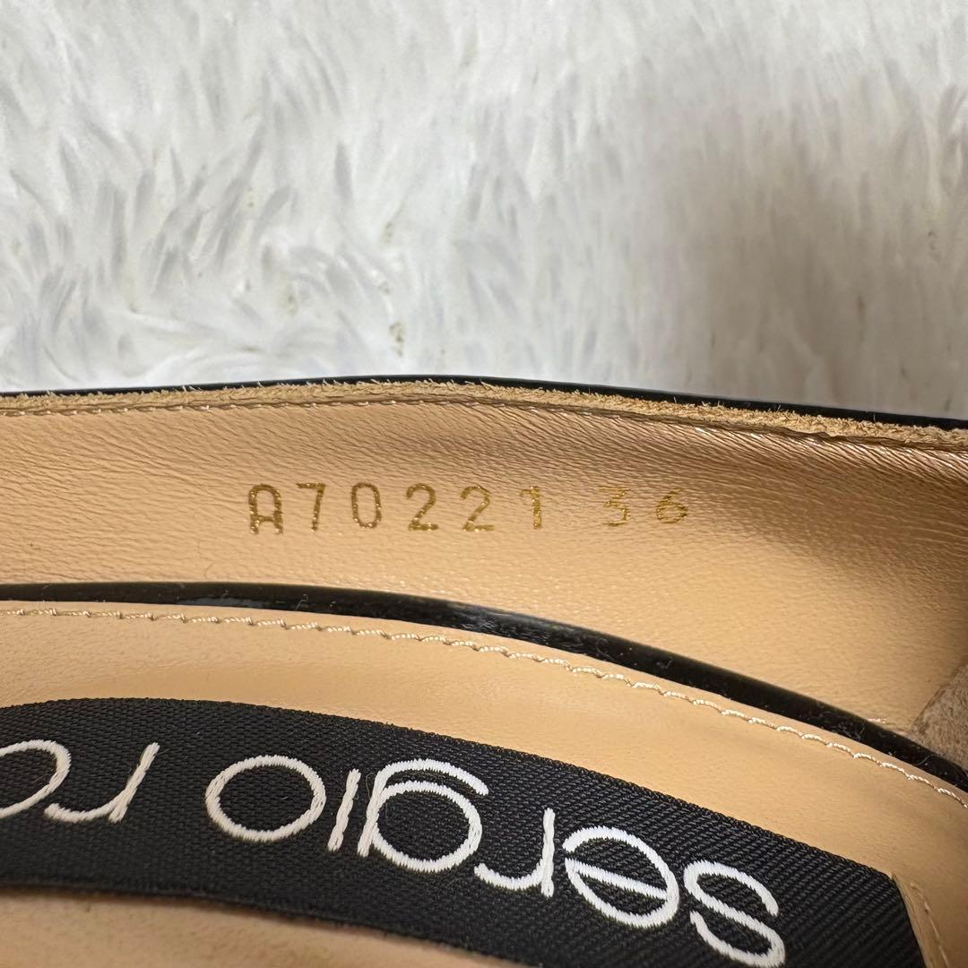 ✨極美品✨セルジオロッシ パンプス ハイヒール ブラック エナメル ラウンド