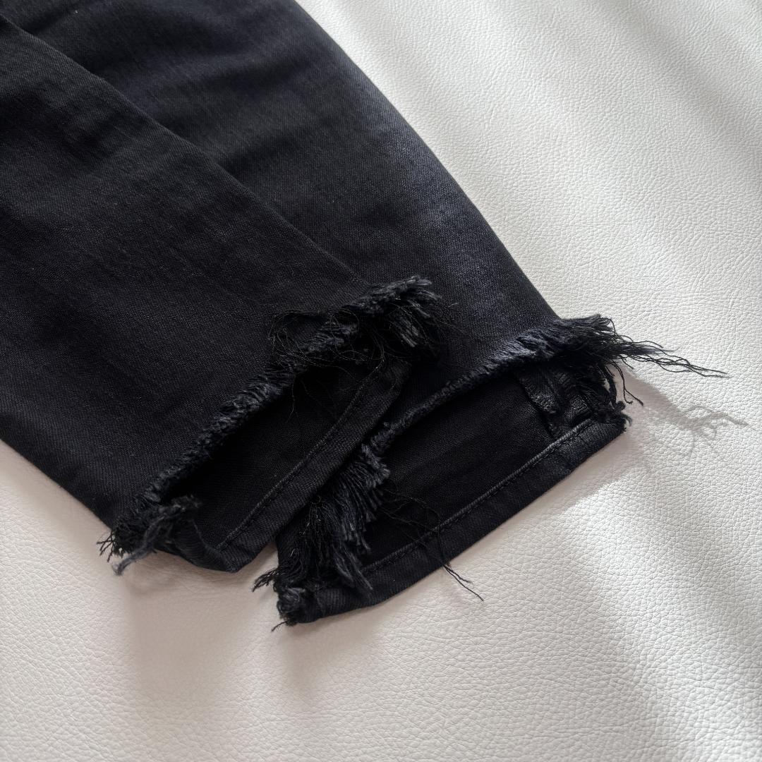 新品 R13 alison skinny ブラックデニム イタリア 裾クラッシュ