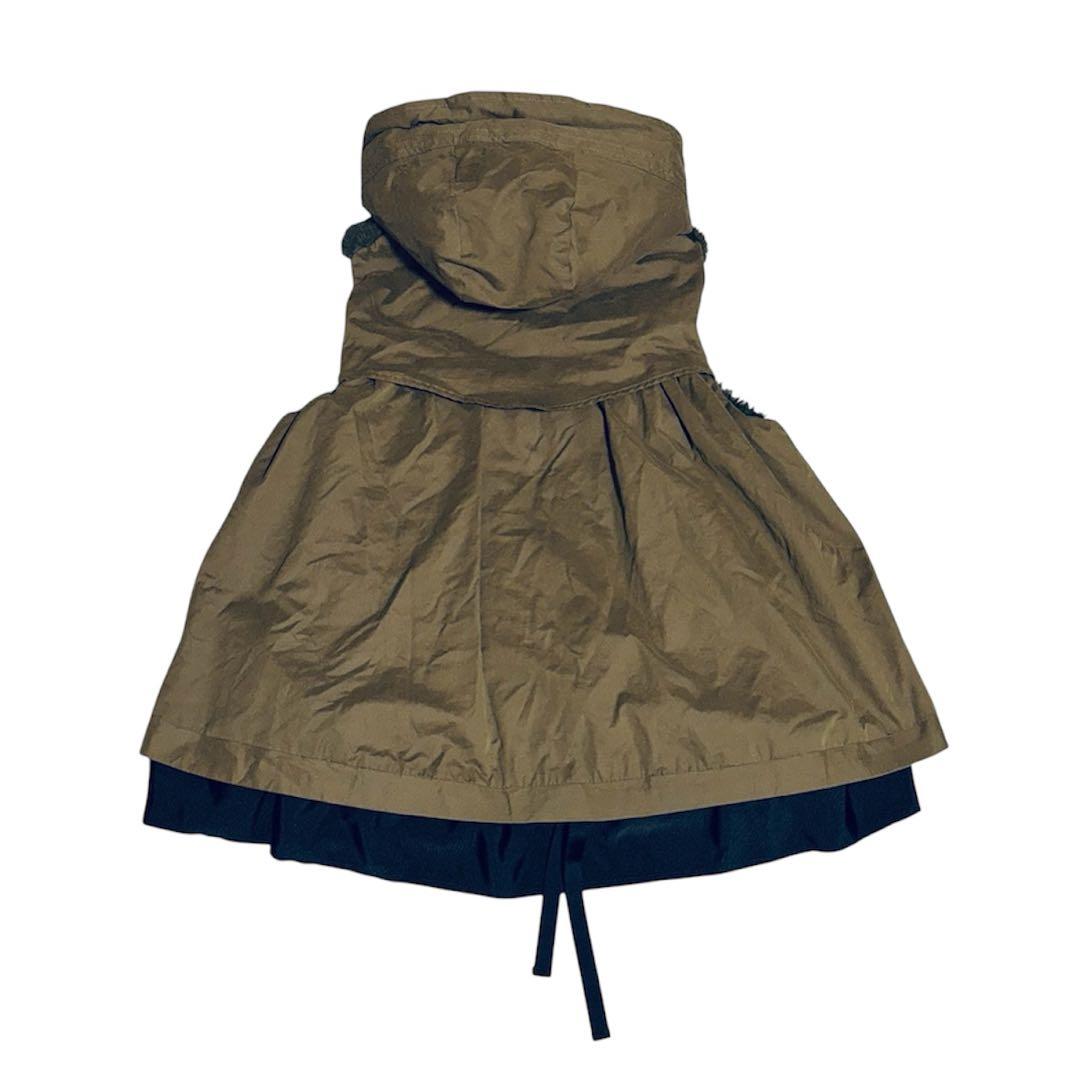 SCOT CLUB ヤマダヤ｜カーキ ダウンベスト エコファー フレア フード