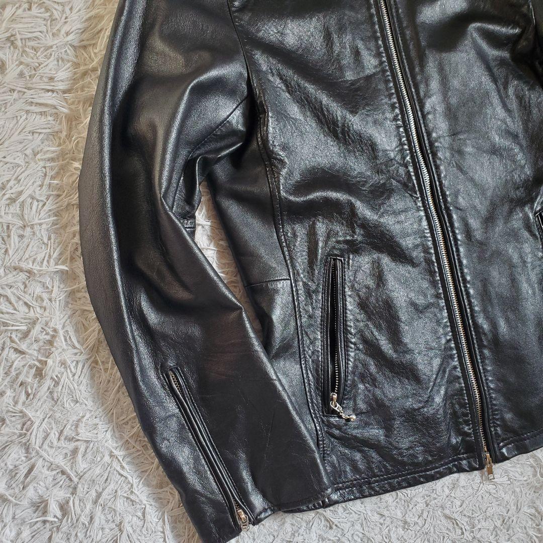 極美品 LHP lazy hazy planet シングル ライダース L 黒