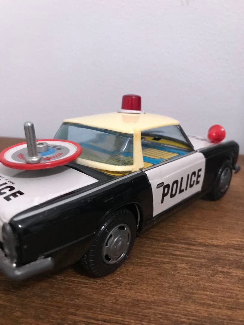 1970's 日本製 POLICE CAR 玩具 ブリキ パトカー 箱付き ST