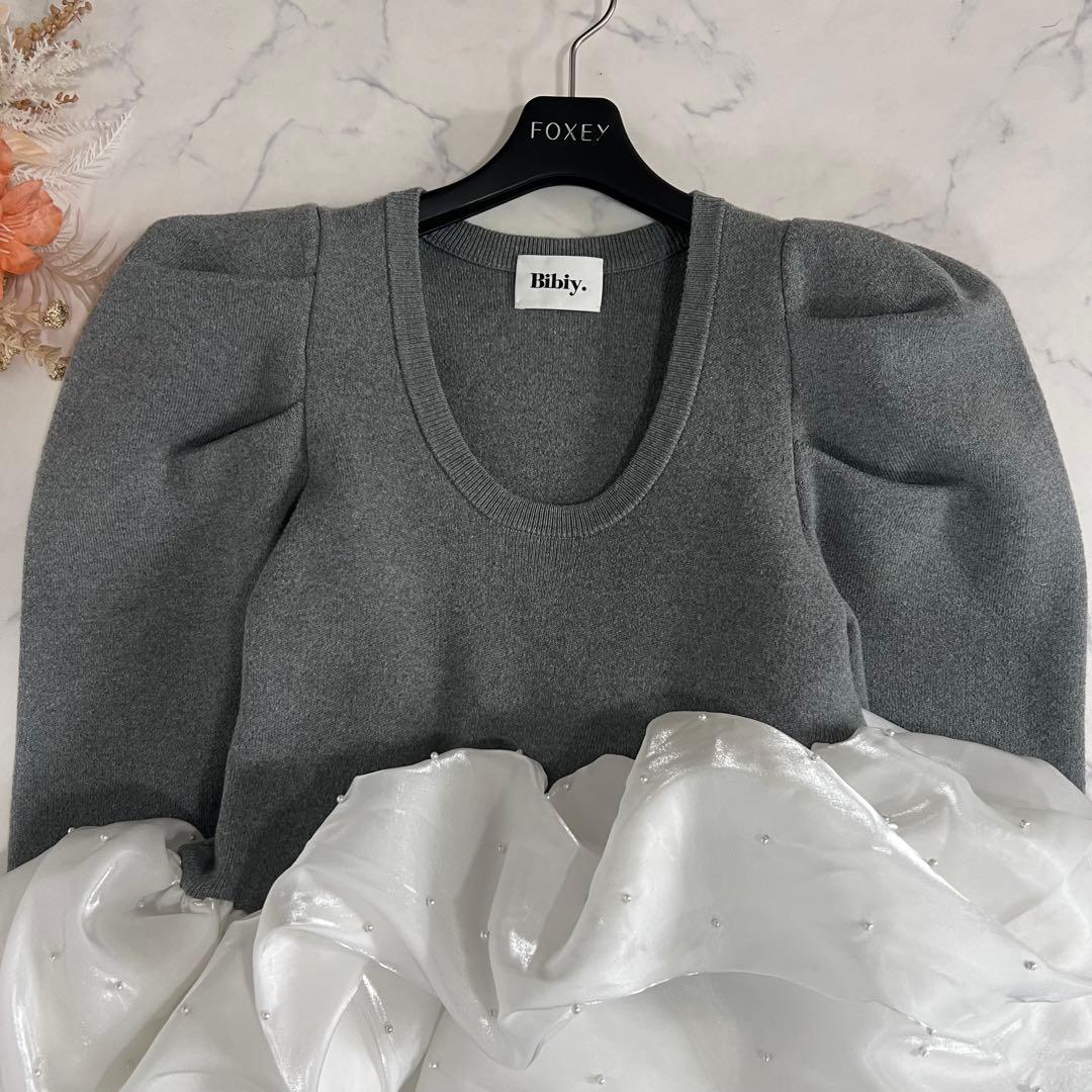 Bibiy. ビビィ AMELIE PEPURAMU KNIT グレー