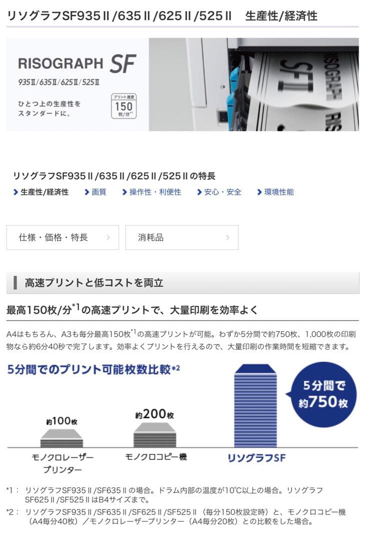 RISO 理想科学 リソグラフ 現行型SF625Ⅱ 単色デジタル印刷機 新品同様