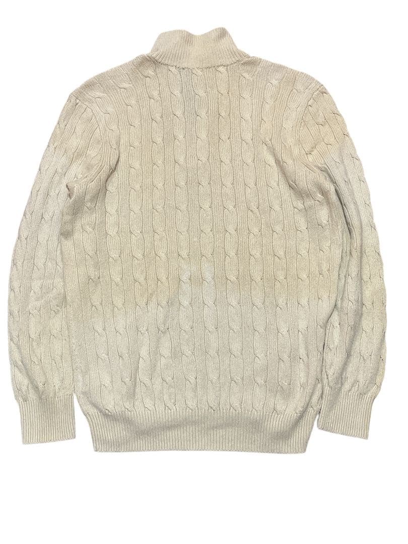 POLO RALPH LAUREN ハーフジップ ケーブルニット シルク100%