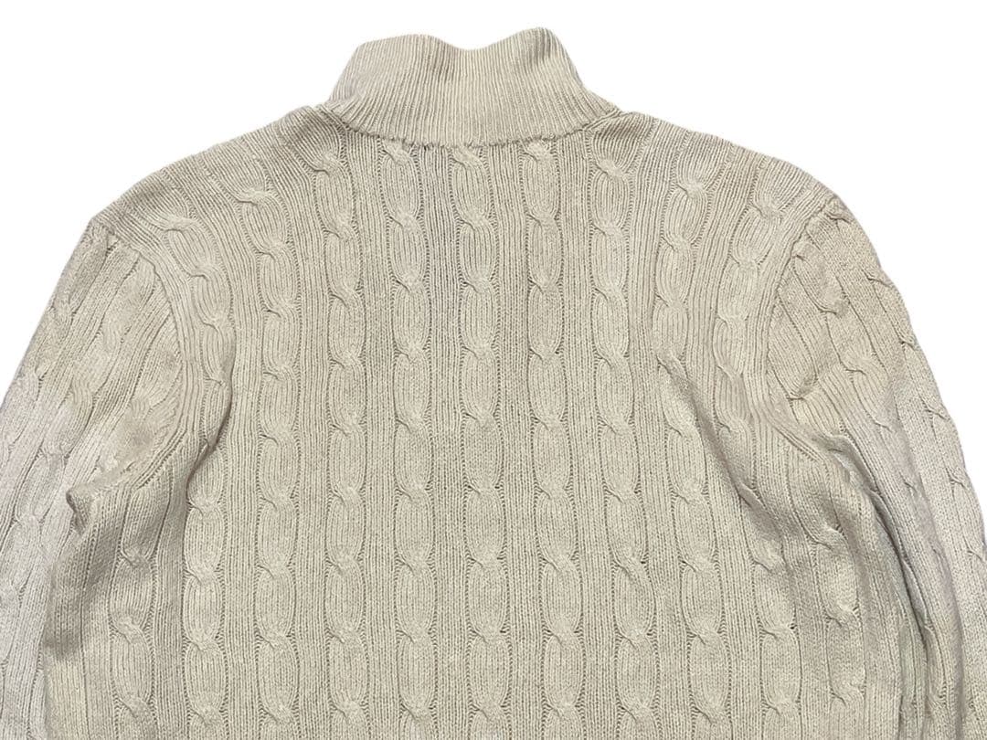 POLO RALPH LAUREN ハーフジップ ケーブルニット シルク100%