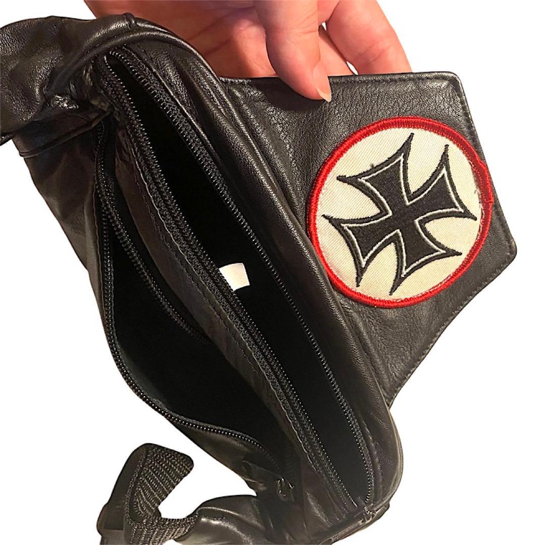 90s ウエストコーストチョッパーズ アイアンクロス ウエストポーチ ビンテージ