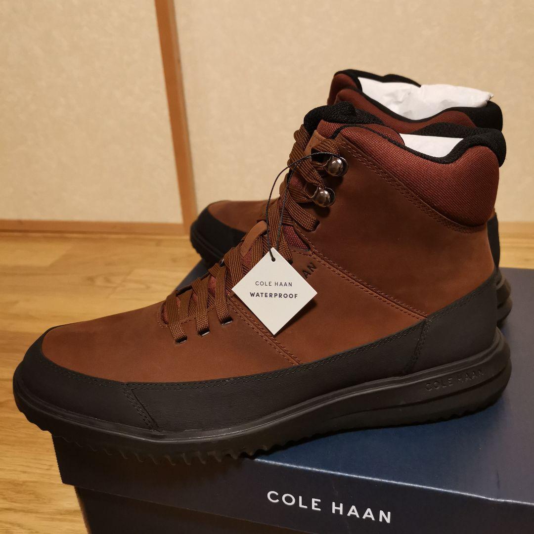 気まぐれ値下 新品)コールハーン GRAND+HIKER WP 茶 25.5