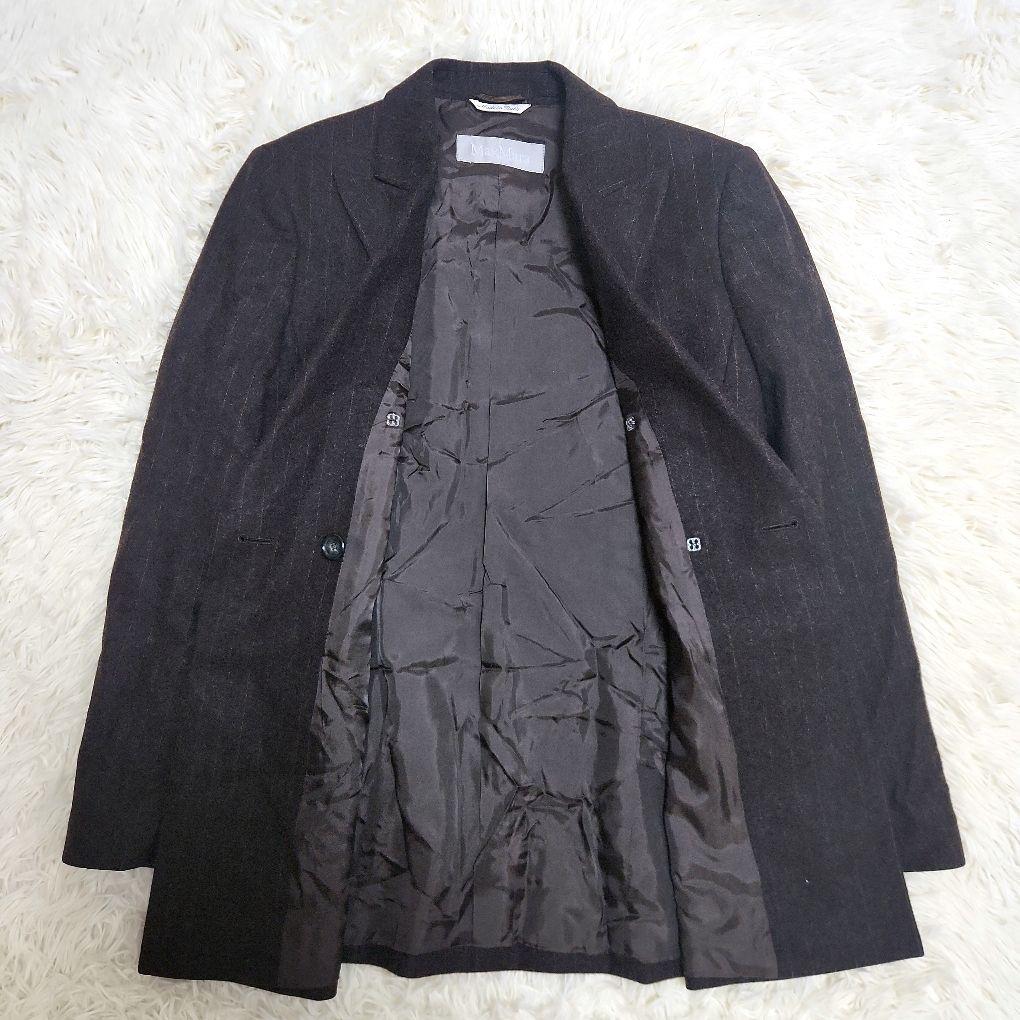 マックスマーラ　銀タグ　イタリア製　ダブルスーツ　ストライプ柄