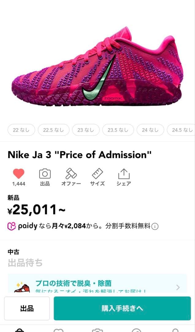 Nike Ja 3「Max Volume」 バッシュ　US10（28cm）