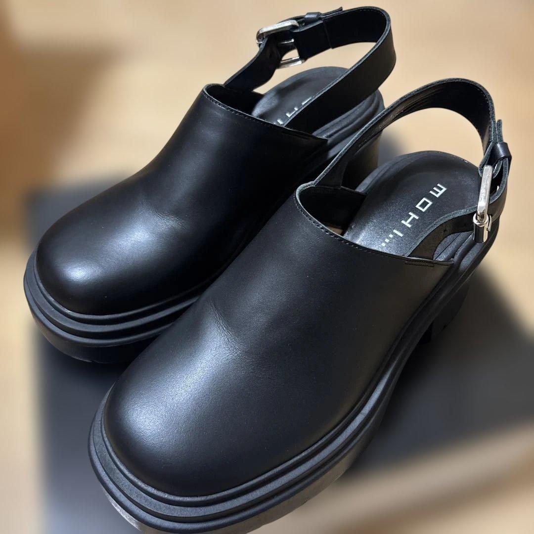 beams ブラックサボ・クロッグサンダル 38