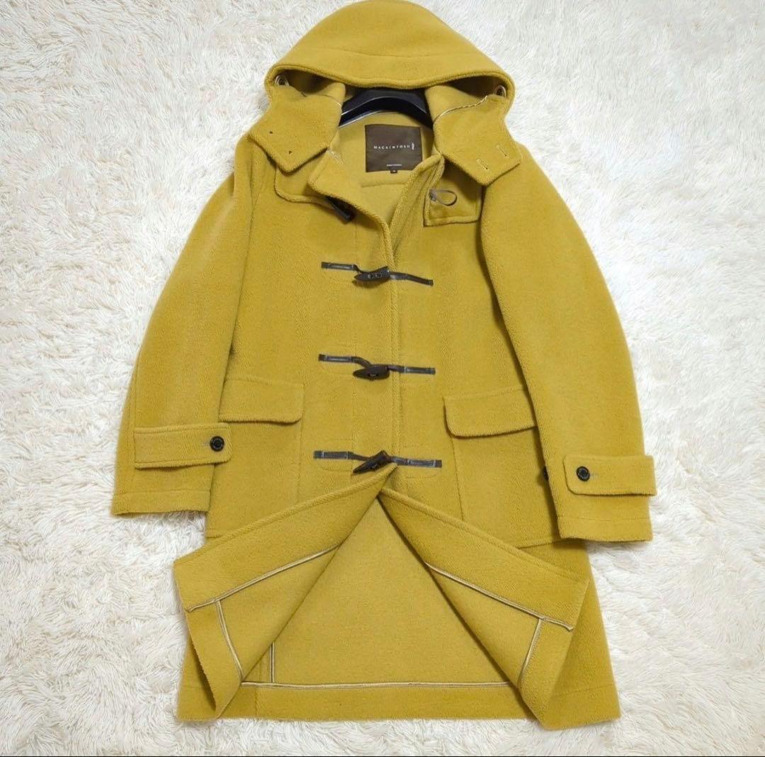 美品✨マッキントッシュ ダッフルコート イエロー 34 英国製 希少カラー